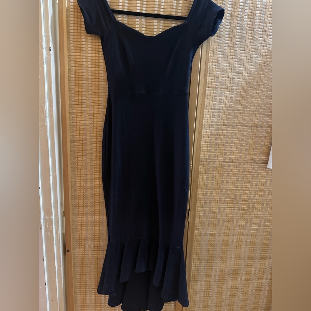 Lulu's Black Off-Shoulder Midi Dress -Worn Once! - Picture 2 of 5